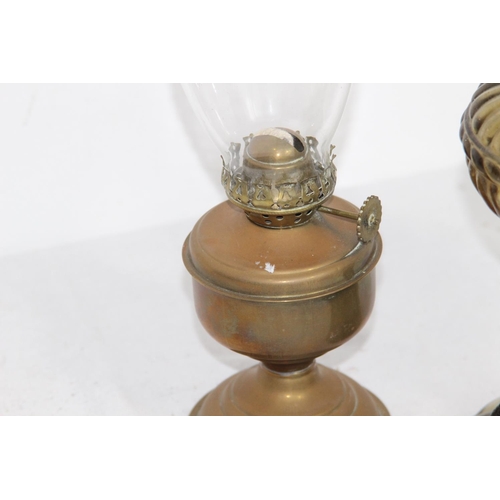 192 - 2 X VINTAGE OIL LAMPS 
16CM