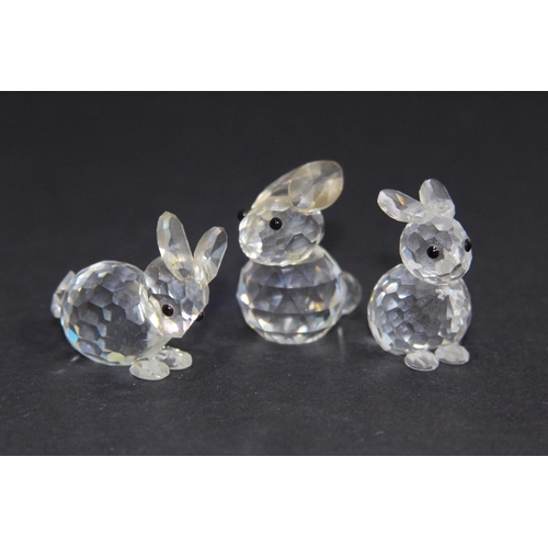 230 - 3 X SWAROVSKI RABBITS