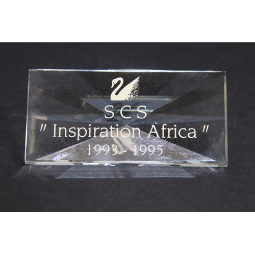 264 - SWAROVSKI INSPIRATION AFRICA 93-95 LION, ELEPHANT AND PLAQUE