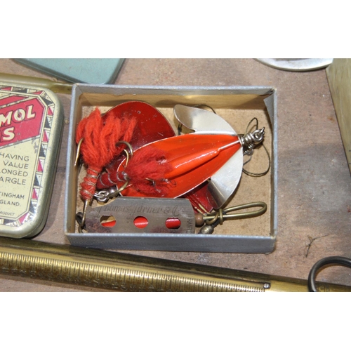 631 - BOX OF VINTAGE FISHING TACKEL
52CM