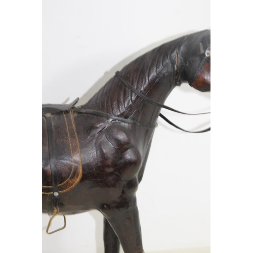 632 - VINTAGE LEATHER HORSE 
52CM X 49CM