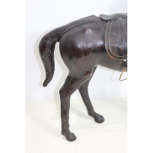 632 - VINTAGE LEATHER HORSE 
52CM X 49CM