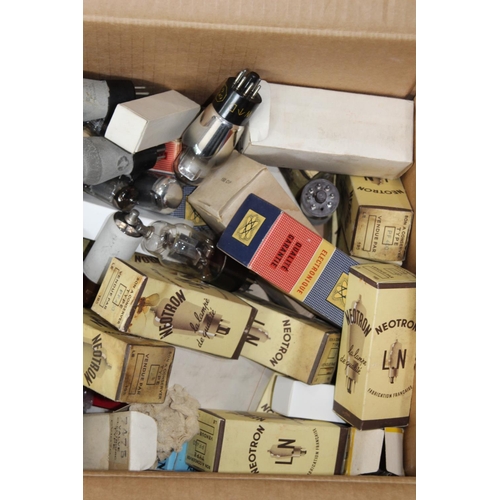 672 - BOX OF RADIO VALVES ETC