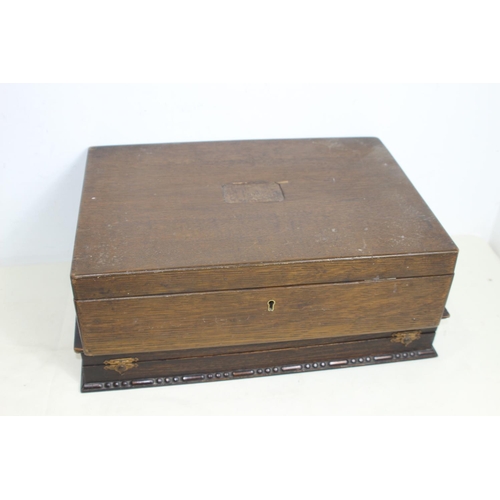 675 - 3 X VINTAGE WOODEN BOXES 
48CM