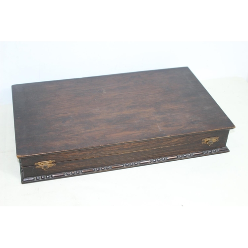 675 - 3 X VINTAGE WOODEN BOXES 
48CM