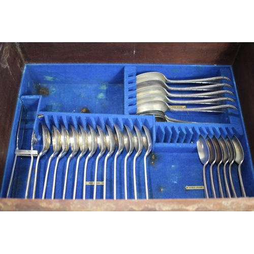 677 - GOOD QUALITY ANTIQUE DANIEL AND ARTER CUTLERY SET
47 X 37 X 21CM