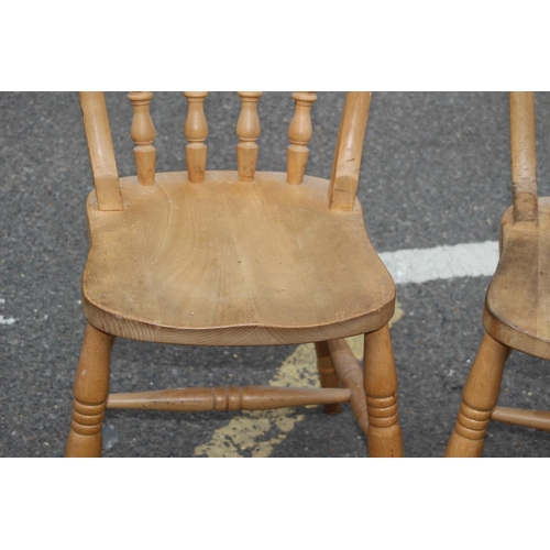 35 - PAIR OF FARMHOUSE CHAIRS 
37 X 89CM