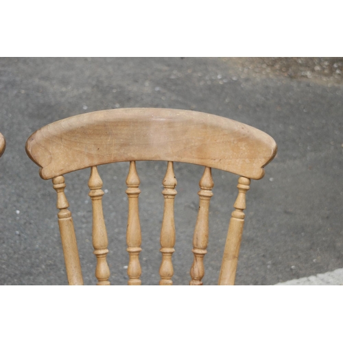 35 - PAIR OF FARMHOUSE CHAIRS 
37 X 89CM