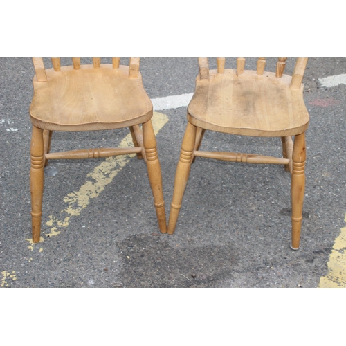 35 - PAIR OF FARMHOUSE CHAIRS 
37 X 89CM