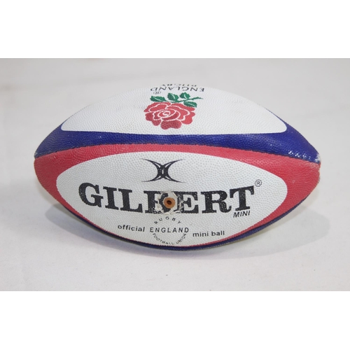 694 - SIGNED GILBERT RUGBY BALL BY LAWRENCE DALLAGLIO 
16CM