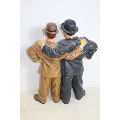 720 - LAUREN AND HARDY RESIN FIGURES 
52CM