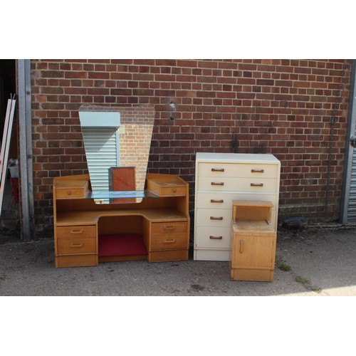 20 - 3 X PIECES OF GPLAN - INCLUDES DRESSING TABLE, CHEST OF DRAWERS AND BEDSIDE TABLE