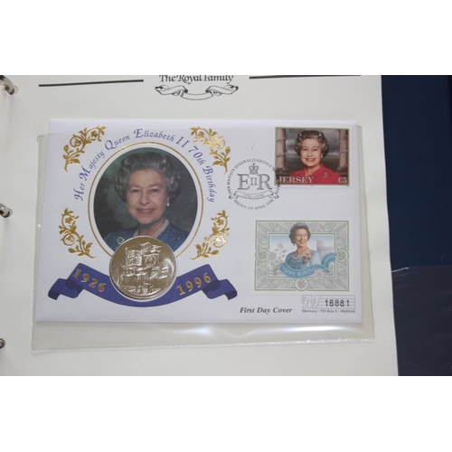 984 - QUANTITY OF COMMEMORATIVE FIRST DAY COVER STAMPS AND COINS