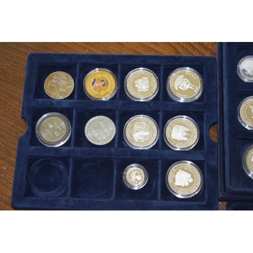 990 - LARGE QUANTITY OF MIXED COMMEMORATIVE COINS INCLUDING SILVER PROOFS