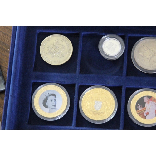 991 - QUANTITY OF MIXED COMMEMORATIVE COINS INCLUDING SILVER PROOFS