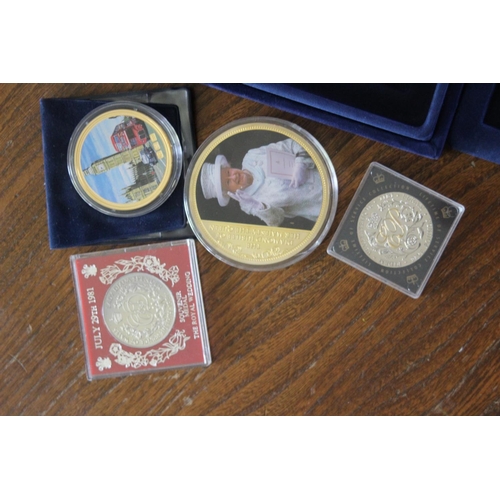 991 - QUANTITY OF MIXED COMMEMORATIVE COINS INCLUDING SILVER PROOFS