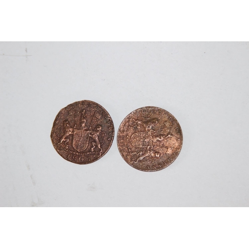 994 - 2 X 1808 East Indian COMPANY COINS