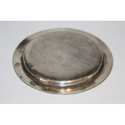 1012 - SILVER PIN TRAY - 59G - BIRMINGHAM - 1892 - JOSEPH GLOSTER - 10.5cm