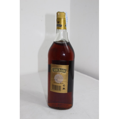 539 - BOTTLE OF SOBERANO BRANDY