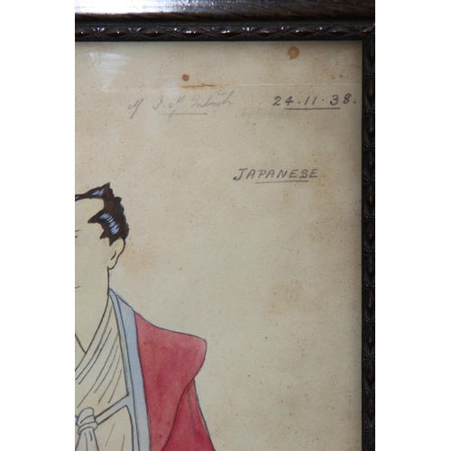 49 - 2 X VINTAGE ORIENTAL SKETCHES 
47 X 27CM