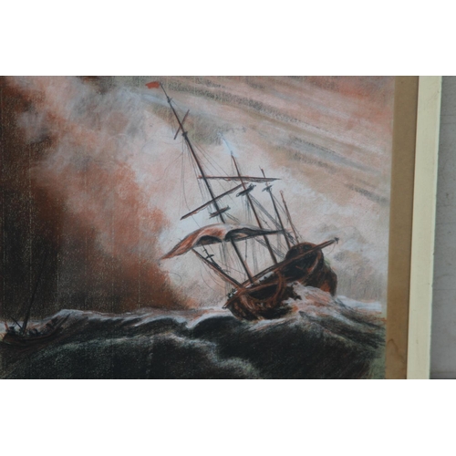 61 - PASTEL OF A SHIP
53 X 47CM