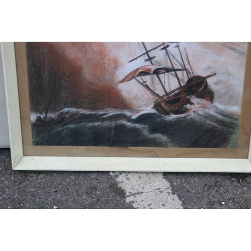 61 - PASTEL OF A SHIP
53 X 47CM