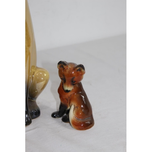 803 - VINTAGE CAT AND FOX FIGURES 
38CM