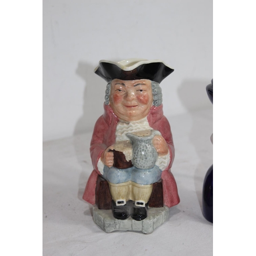 806 - 3 X TOBY JUGS AND MONEY BOX 
21CM