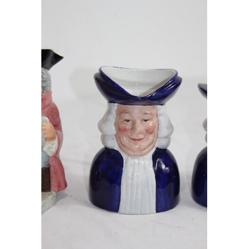 806 - 3 X TOBY JUGS AND MONEY BOX 
21CM