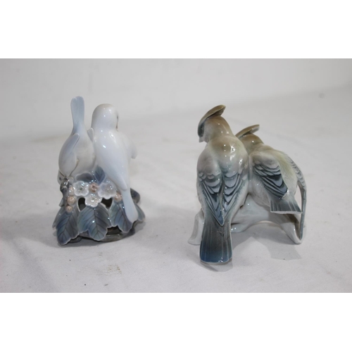 813 - ROYAL COPENHAGEN BIRD FIGURE AND ONE OTHER - OTHER SLIGHT CLIP TO TAIL
14CM