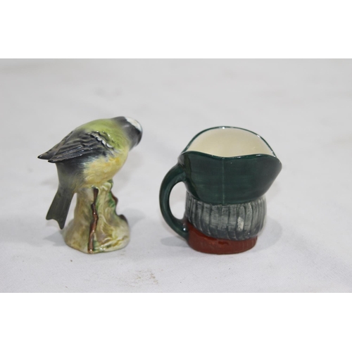 817 - DOULTON MINI TOBY AND BESWICK BIRD 
7CM