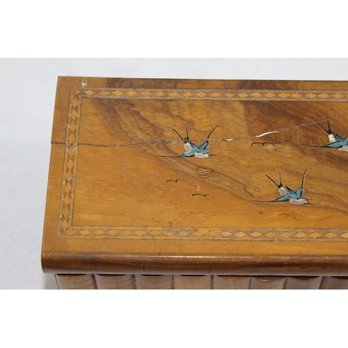 938 - VINTAGE INLAID PUZZLE BOX 
25CM