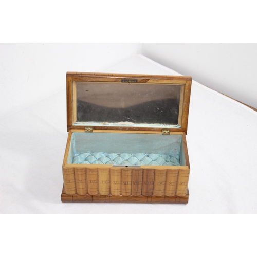 938 - VINTAGE INLAID PUZZLE BOX 
25CM