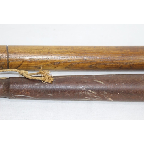 941 - 2 X ANTIQUE TRUNCHEONS