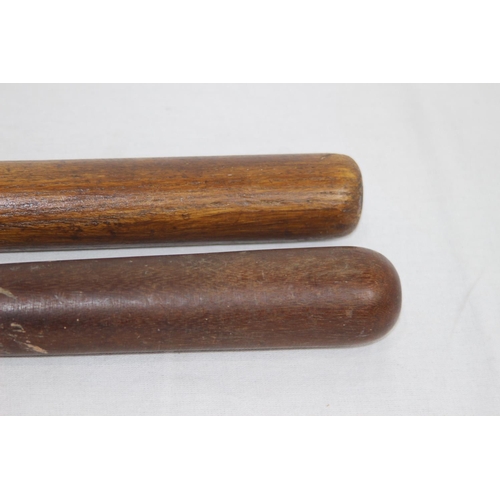 941 - 2 X ANTIQUE TRUNCHEONS