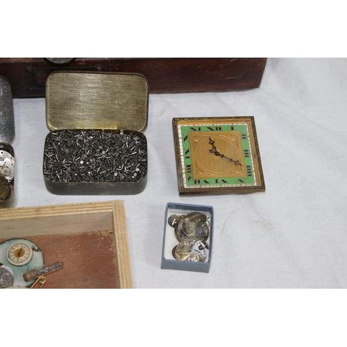 955 - VINTAGE JEWELLERS AND WATCH MAKERS CABINET AND CONTENT 
50 X 35CM