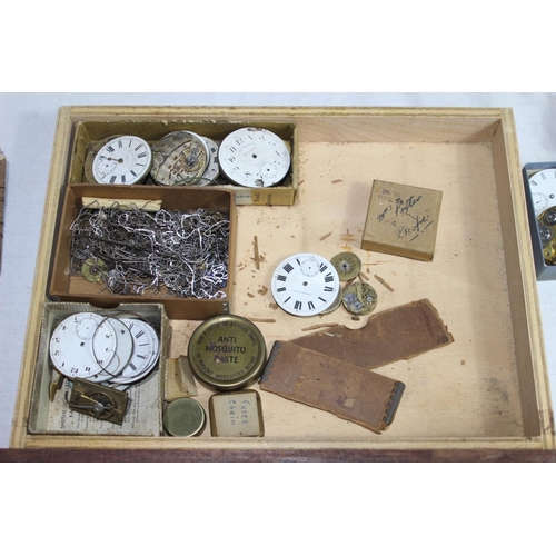 955 - VINTAGE JEWELLERS AND WATCH MAKERS CABINET AND CONTENT 
50 X 35CM