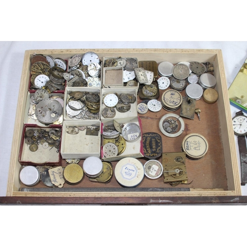 955 - VINTAGE JEWELLERS AND WATCH MAKERS CABINET AND CONTENT 
50 X 35CM