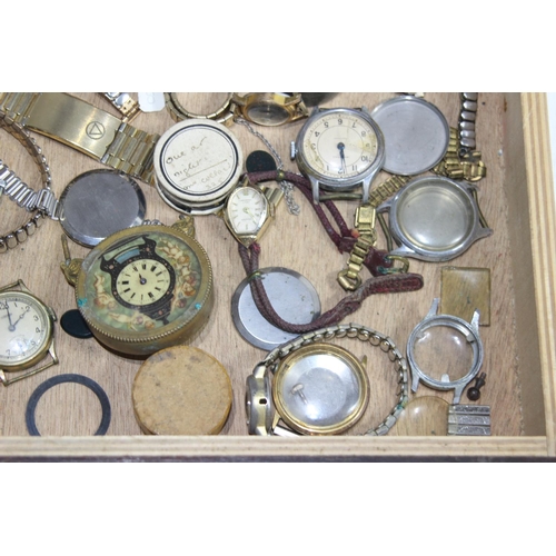 955 - VINTAGE JEWELLERS AND WATCH MAKERS CABINET AND CONTENT 
50 X 35CM