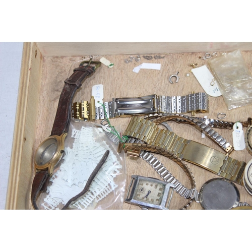 955 - VINTAGE JEWELLERS AND WATCH MAKERS CABINET AND CONTENT 
50 X 35CM