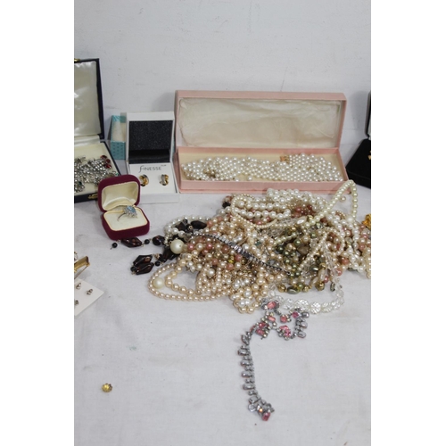 965 - LARGE BOX OF COSTUME JEWELLERY