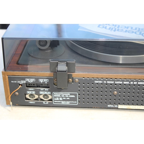 564 - NATIONAL PANASONIC TURNTABLE/COMPACT STEREO SG-2080L AND SPEAKERS