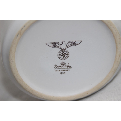 758 - WWII GERMAN LUFTWAFFE / ARMY MESS PLATES AND MUG