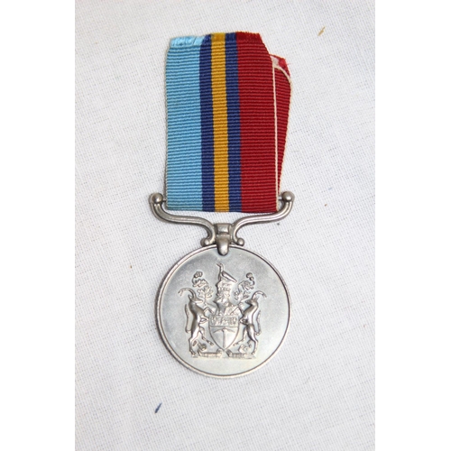 762 - RHODESIA GENERAL SERVICE MEDAL - 770128 MISS P.H. BOSHOFF (FEMALE RECIPIENT)