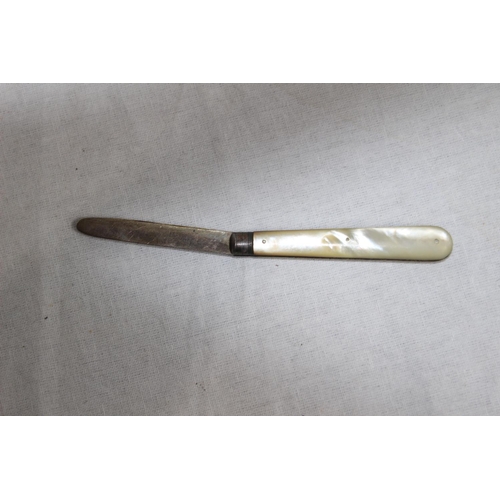 894 - ANTIQUE SILVER 1896 JOHN COWLISHAW FRUIT KNIFE