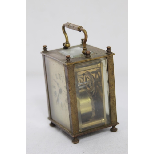 897 - ANTIQUE CARRIAGE CLOCK
10 X 6CM