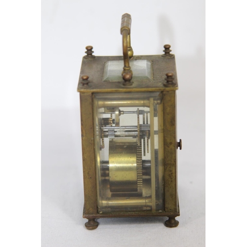 897 - ANTIQUE CARRIAGE CLOCK
10 X 6CM