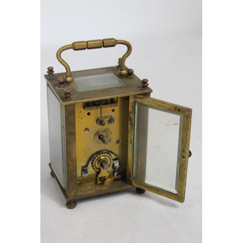 897 - ANTIQUE CARRIAGE CLOCK
10 X 6CM