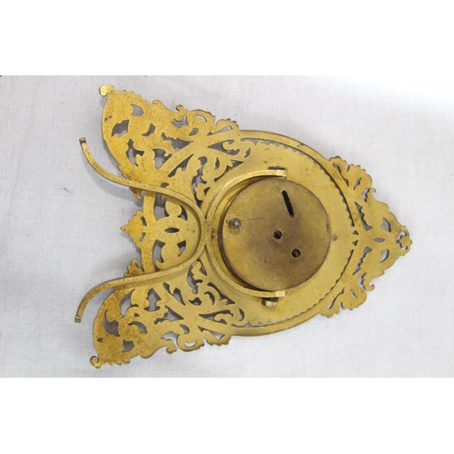 898 - ANTIQUE ASPREY SMALL MANTLE CLOCK -BRACKET BROKEN 
16 X 13CM