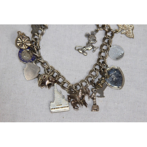 904 - VINTAGE SILVER CHARM BRACELET